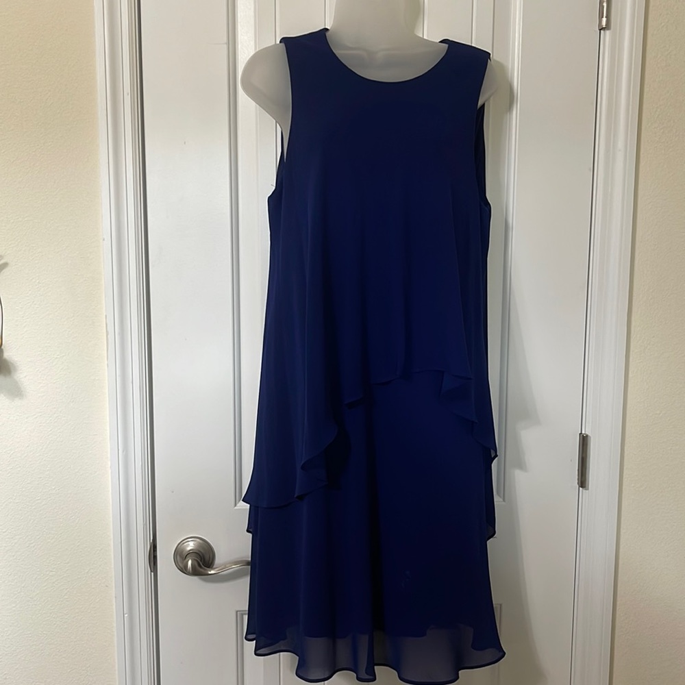 Lauren Ralph Lauren Blue Sleeveless Dress. Size 14.